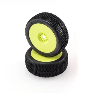 Hot Race 1:8 Pair of buggy tires Miami (Medium), Rin Amarillo